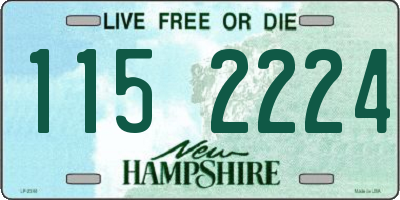NH license plate 1152224