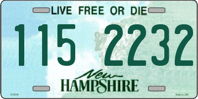 NH license plate 1152232
