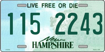 NH license plate 1152243