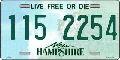 NH license plate 1152254