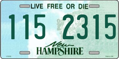 NH license plate 1152315