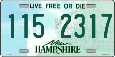 NH license plate 1152317