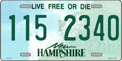 NH license plate 1152340