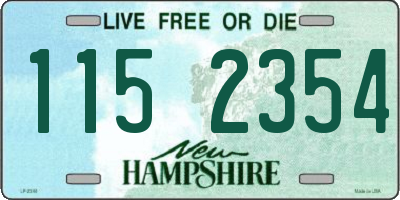 NH license plate 1152354