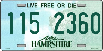 NH license plate 1152360