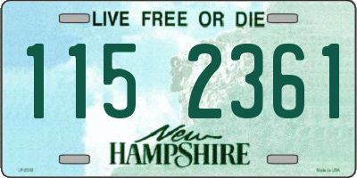 NH license plate 1152361