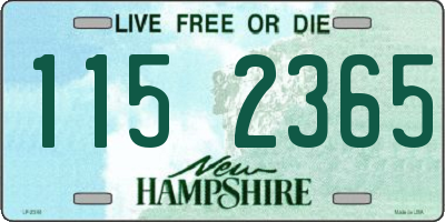 NH license plate 1152365