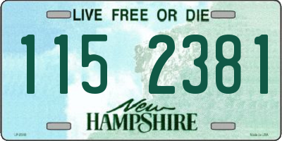 NH license plate 1152381