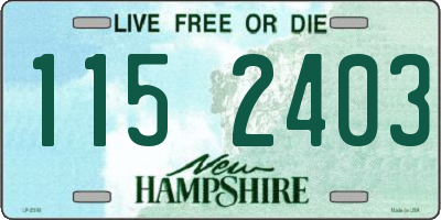 NH license plate 1152403