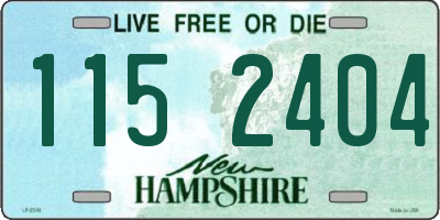 NH license plate 1152404