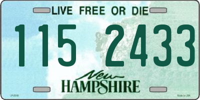 NH license plate 1152433