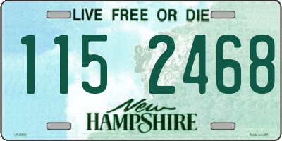 NH license plate 1152468