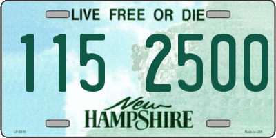 NH license plate 1152500