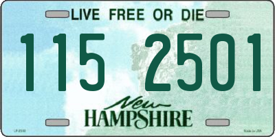 NH license plate 1152501