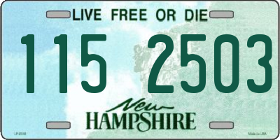 NH license plate 1152503
