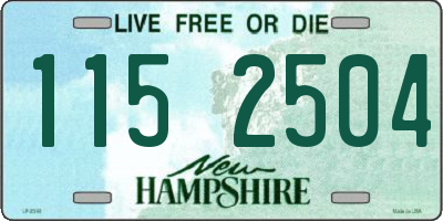 NH license plate 1152504