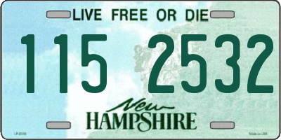 NH license plate 1152532