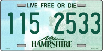 NH license plate 1152533
