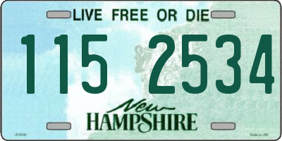 NH license plate 1152534