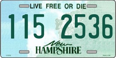 NH license plate 1152536