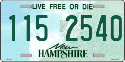 NH license plate 1152540