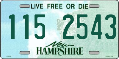 NH license plate 1152543