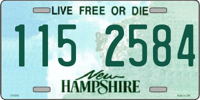 NH license plate 1152584