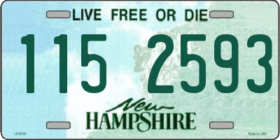 NH license plate 1152593