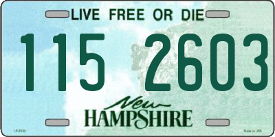 NH license plate 1152603