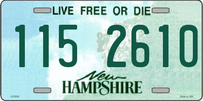 NH license plate 1152610