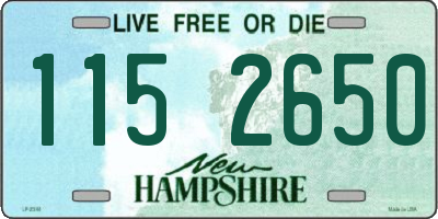 NH license plate 1152650