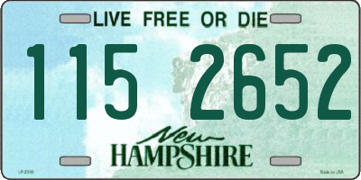 NH license plate 1152652