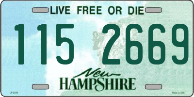 NH license plate 1152669
