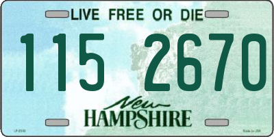 NH license plate 1152670