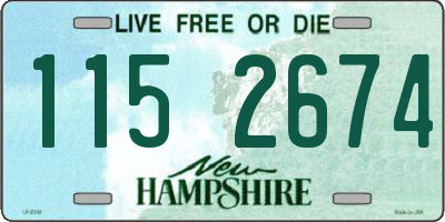 NH license plate 1152674