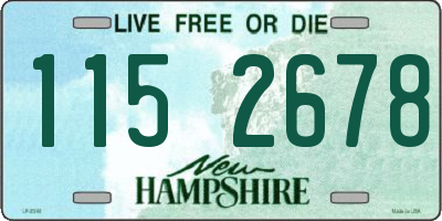 NH license plate 1152678