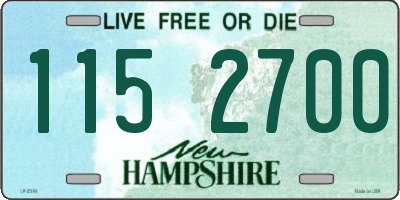 NH license plate 1152700