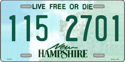 NH license plate 1152701
