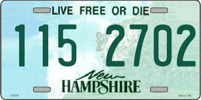 NH license plate 1152702