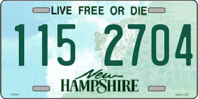 NH license plate 1152704