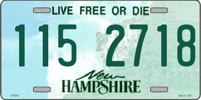 NH license plate 1152718