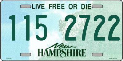 NH license plate 1152722