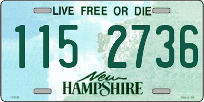NH license plate 1152736