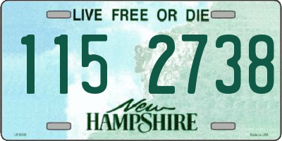 NH license plate 1152738