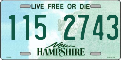 NH license plate 1152743