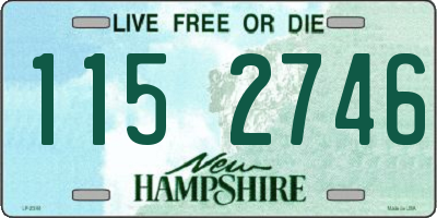 NH license plate 1152746