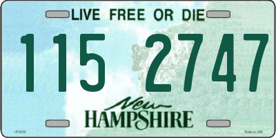 NH license plate 1152747