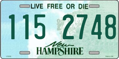 NH license plate 1152748