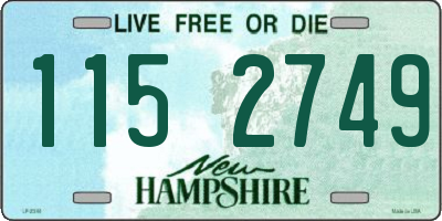 NH license plate 1152749