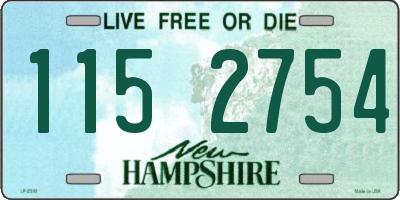 NH license plate 1152754